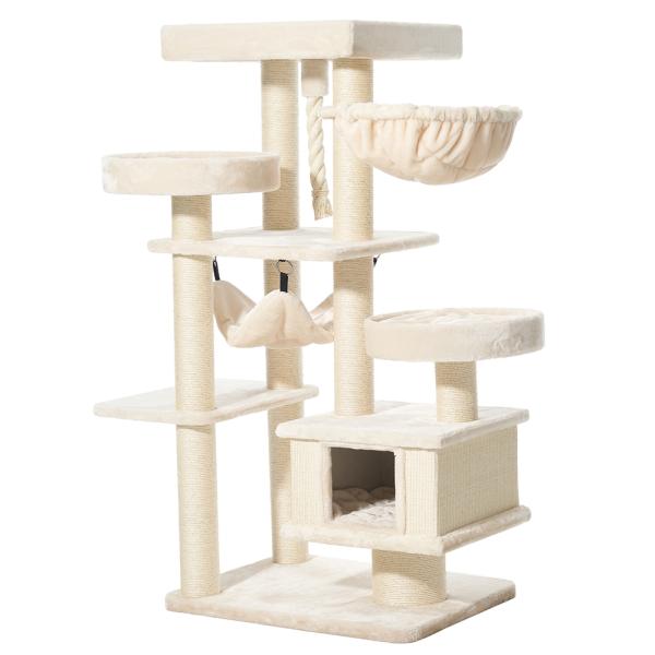 Katzenkratzbaum Vago von Nobby [162cm] - cream - für große und schwere Katzen